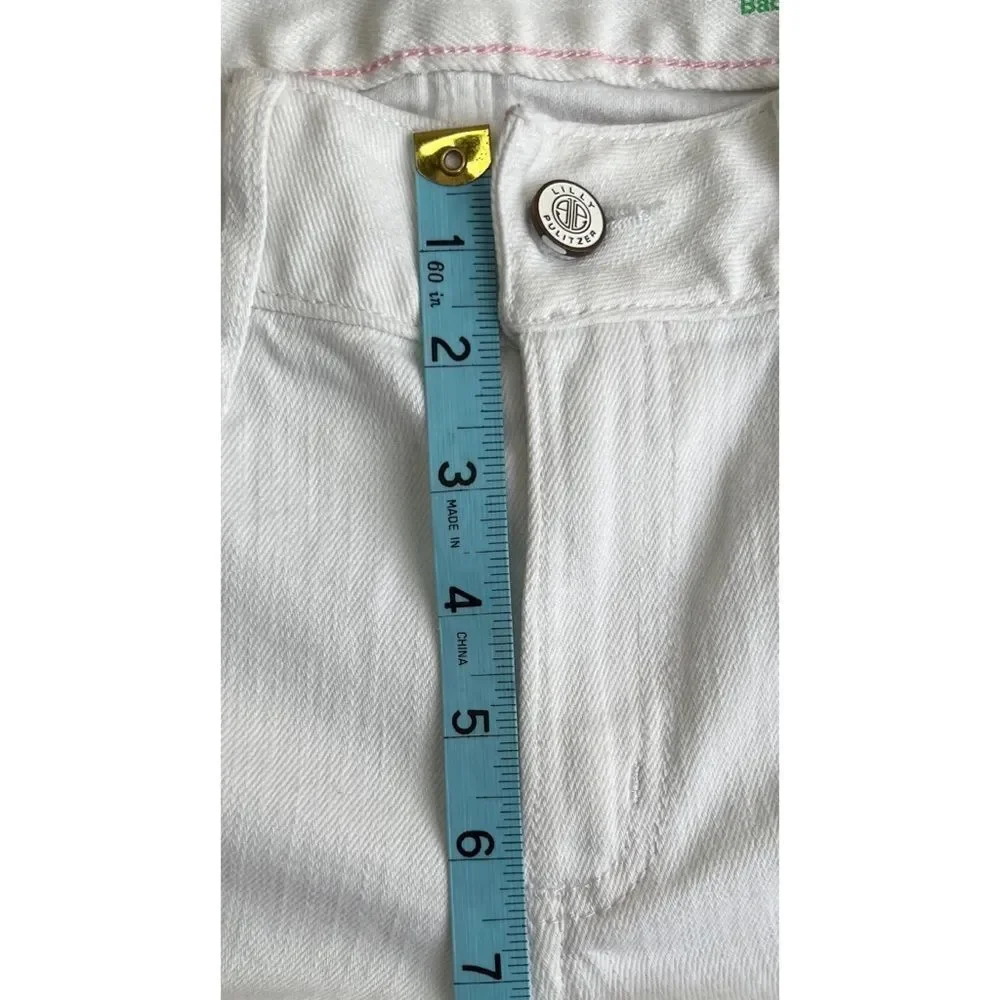 Lilly Pulitzer White Babe Bootcut Jeans Size 4 Style 26690 MSRP $148